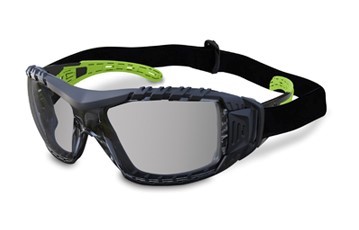 MAXISAFE SAFETY GLASSES EVOLVE SMOKE W/GASKET & HEADBAND 